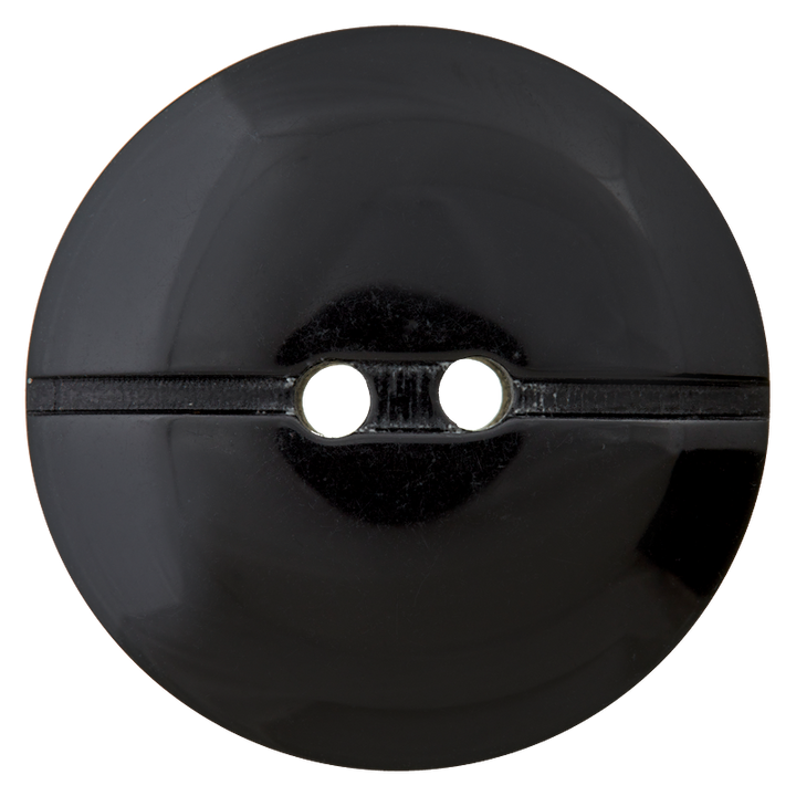 Polyesterknopf 2-Loch, 30mm, schwarz