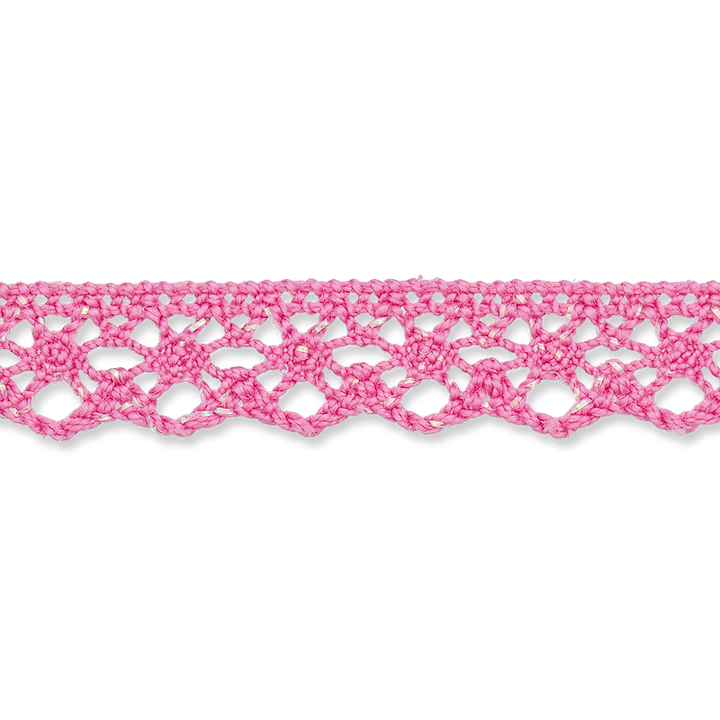 Cluny lace, 13mm, pink