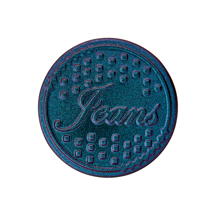 Jeanspatentknopf, 20mm, blau