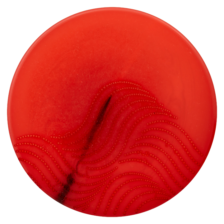Пуговица из полиэстера, на ножке, 28 мм, красный цвет