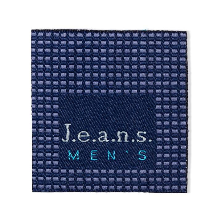 Motif décoratif Jeanslabel, bleu, carré, Jeans Men's