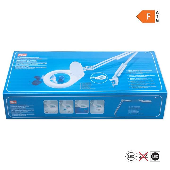 LED Magnifying glass with lamp and clamp