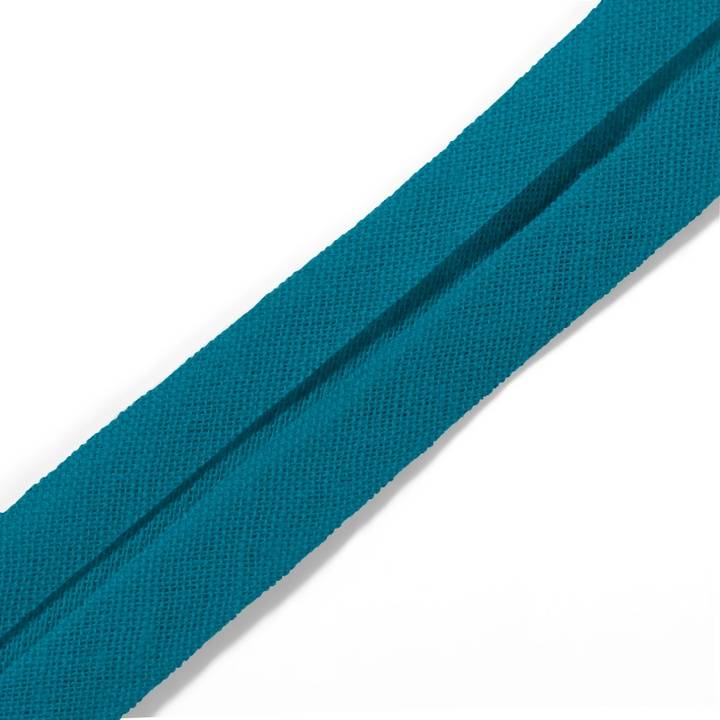 Biais – coton, 40/20mm, turquoise foncé, 3,5m