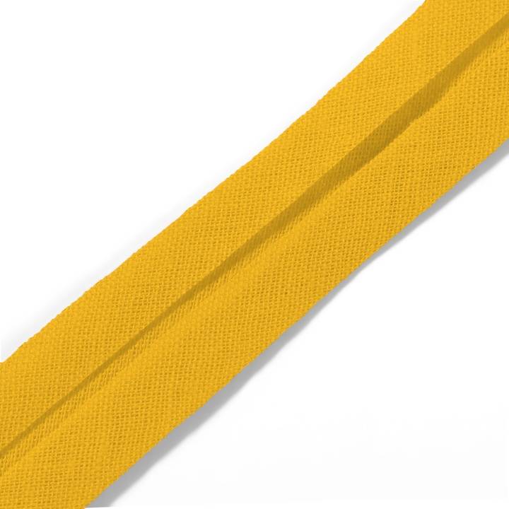Schrägband, Baumwolle, 40/20mm, gelb, 30m