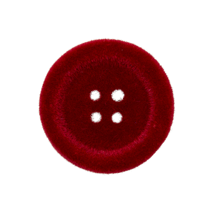 Пуговица из полиэстера, с 4 отверстиями, 25 мм, бордовый цвет