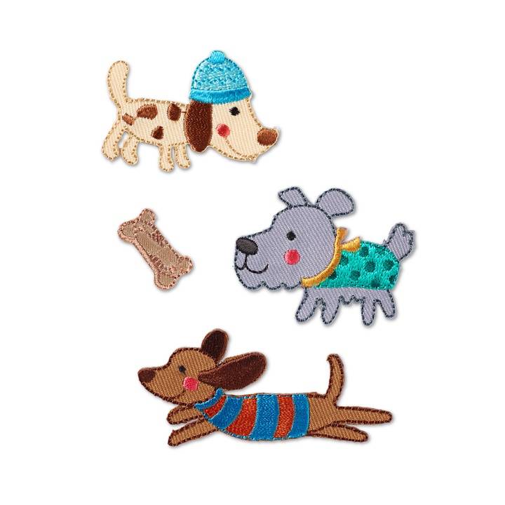 Applique dogs, self-adhesive and iron-on
