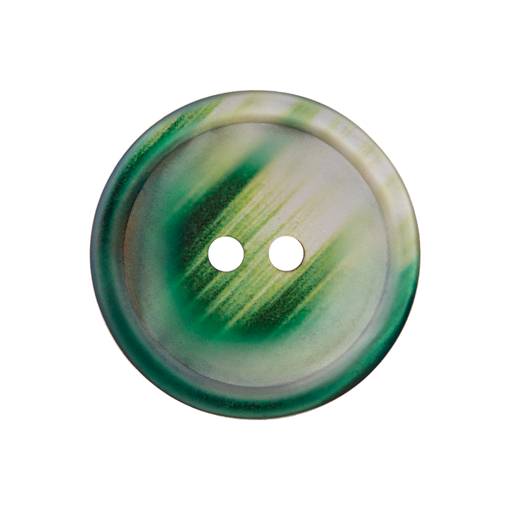 Polyester button 2-holes, 23mm, medium green