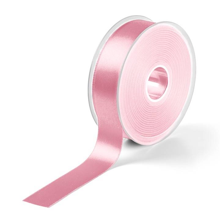 Satin ribbon, 25mm, dusky pink