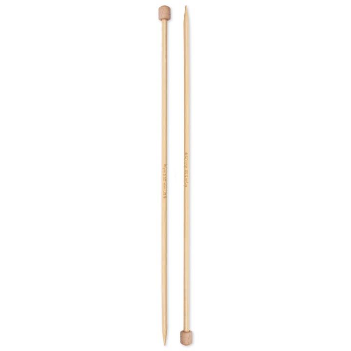 Single-pointed knitting needles Prym 1530, bamboo, 33cm, 5.50mm