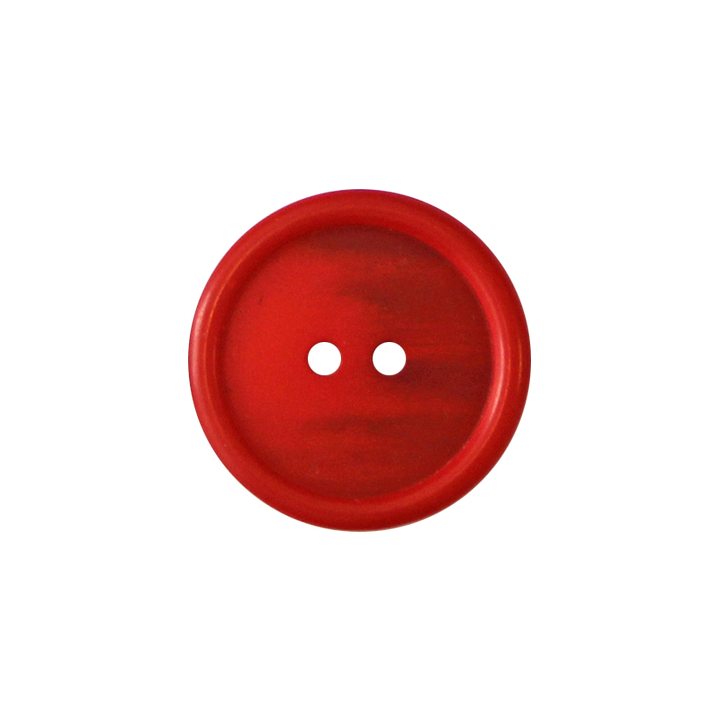 Polyester button 2-holes, 18mm, red