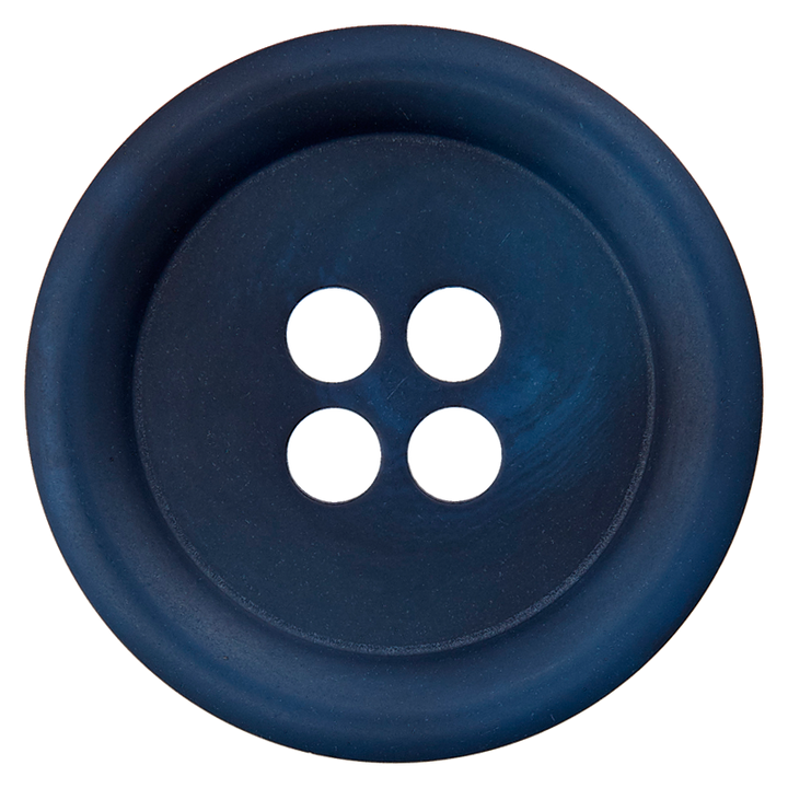 Polyester four-hole button 28mm blue