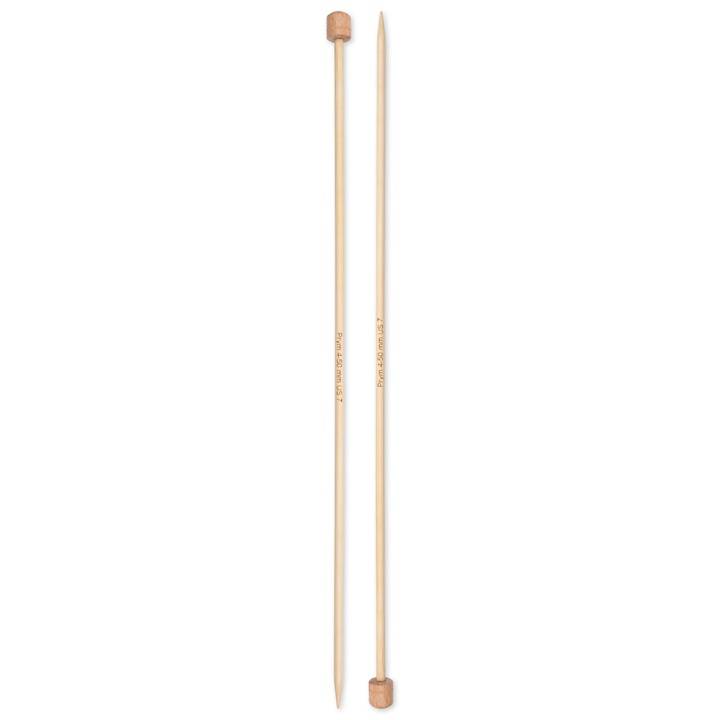 Single-pointed knitting needles Prym 1530, bamboo, 33cm, 4.50mm