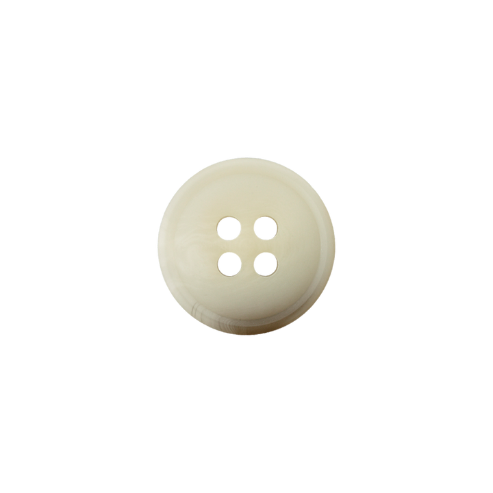 Polyester button 4-holes, 15mm, cream