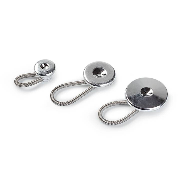 Flexi buttons with loop, 10/15/19mm