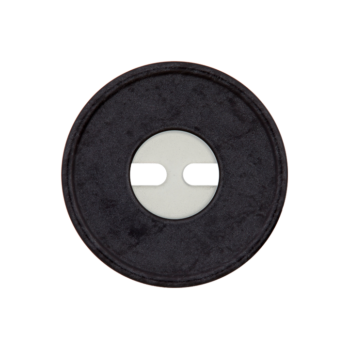 Пуговица из полиэстера, с 2 отверстиями, 20 мм, черный цвет