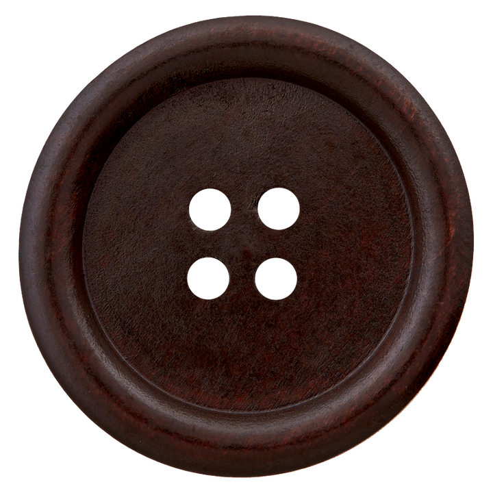 Wood button 4-holes, 30mm, black