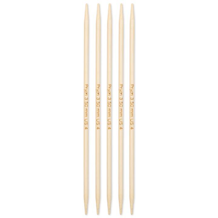 Double-pointed knitting needles Prym 1530, bamboo, 15cm, 3.50mm