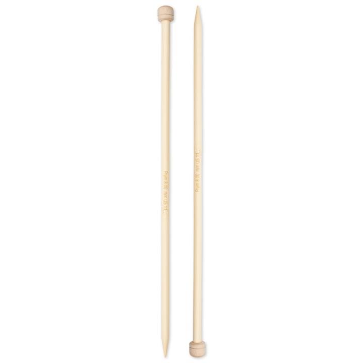 Single-pointed knitting needles Prym 1530, bamboo, 33cm, 8.00mm