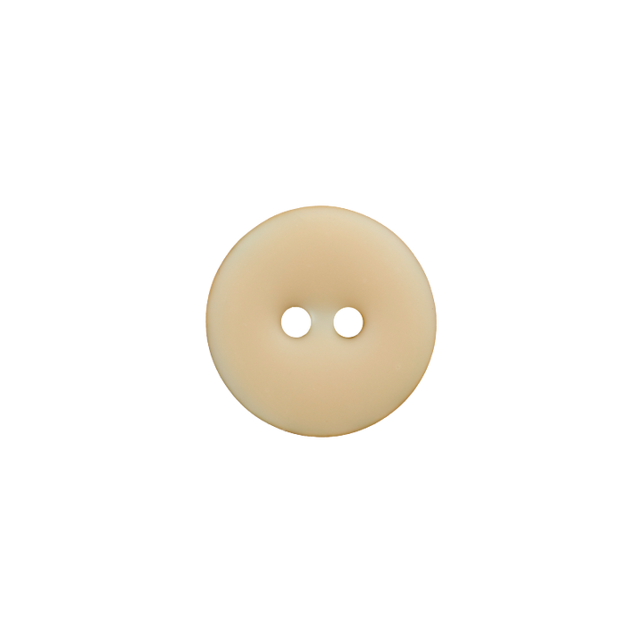 Perlmutt/Polyesterknopf 2-Loch, 15mm, beige