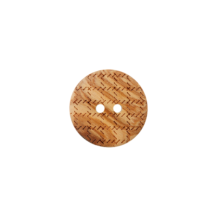 Wood button 2-holes 18mm light brown