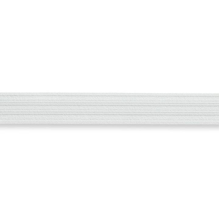 Seamed elastic tape, 25mm, natural white, 10m