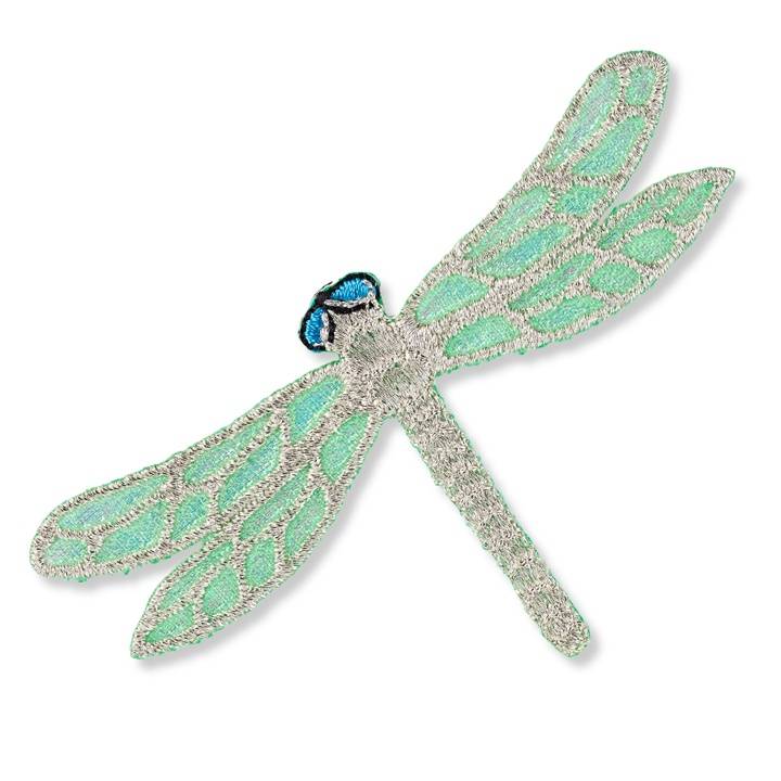 Abblique Exclusive dragonfly, green/silver