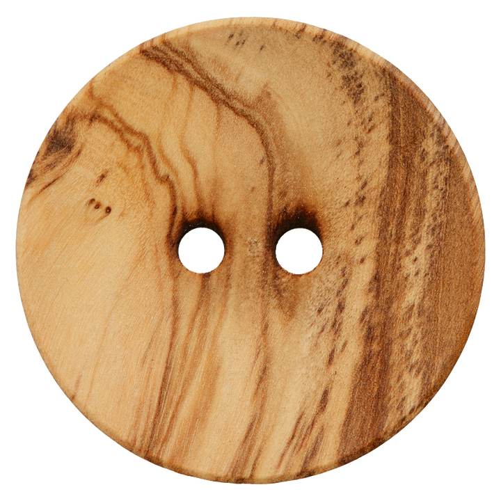 Wood button 2-holes, 51mm, beige