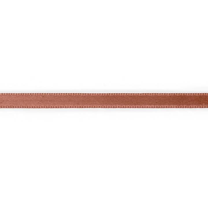 Satin ribbon, 6mm, mid-brown