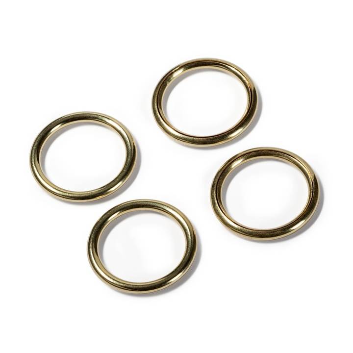 Hollow rings brass, 26/35mm, gold-coloured