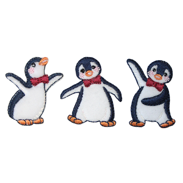 Applikation selbstklebend/aufbügelbar, Pinguine