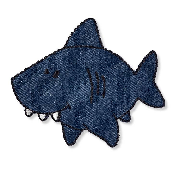 Applique shark,blue