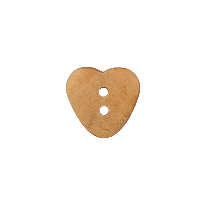 Wood two-hole button 23mm brown