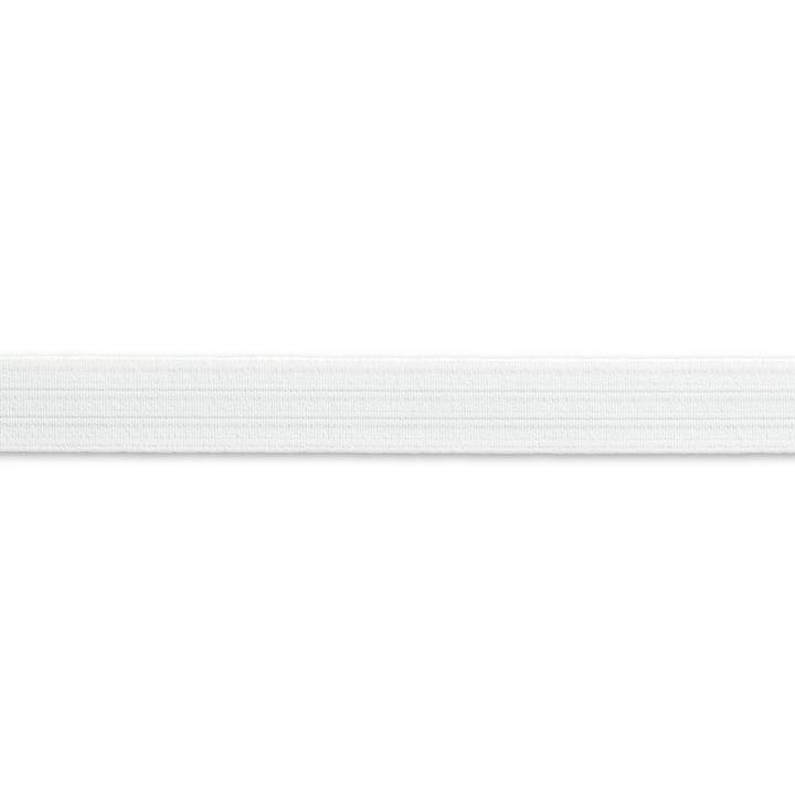 Seamed elastic tape, 20mm, natural white, 10m