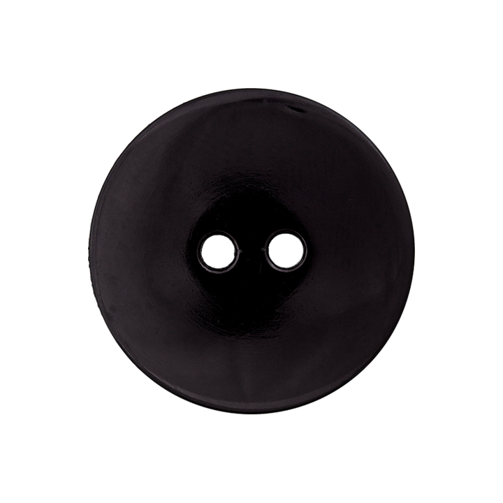 Polyesterknopf 2-Loch, 18mm, schwarz