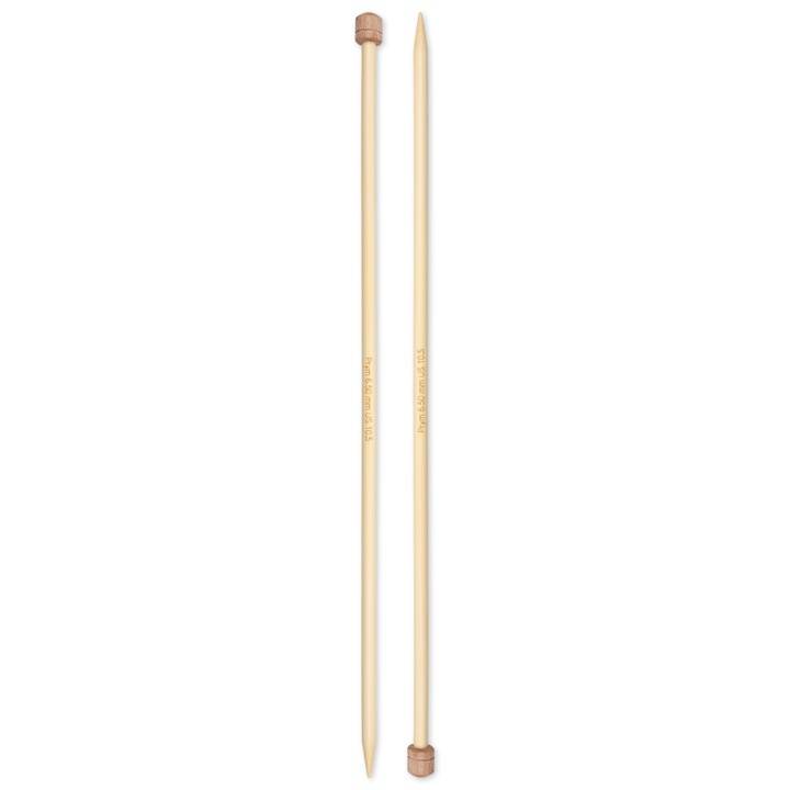 Single-pointed knitting needles Prym 1530, bamboo, 33cm, 6.50mm