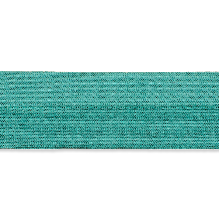 Лента-джерси, со сгибом, 20 мм, бирюзово-зеленый цвет