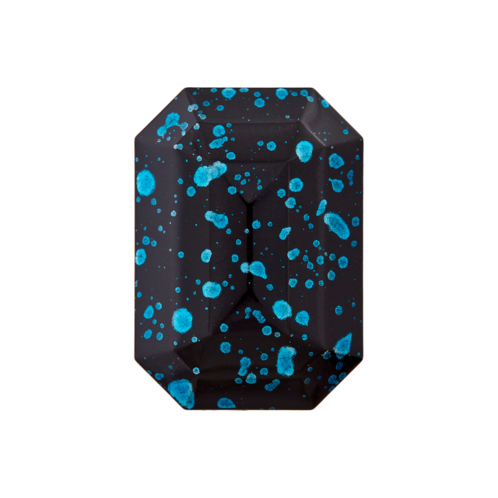 Polyester button shank, bicolour, 23mm, dark turquoise