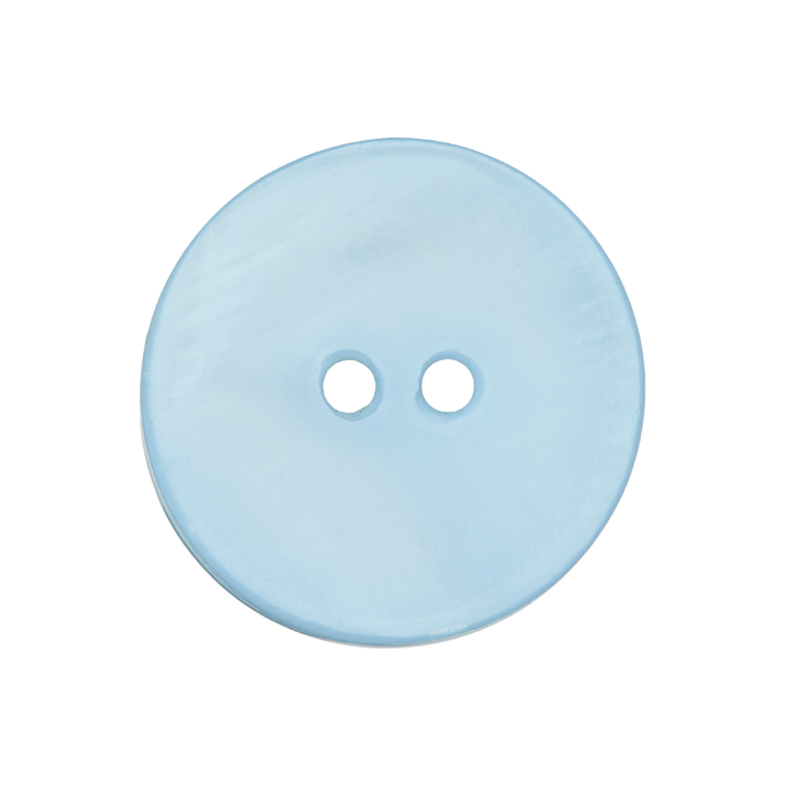 Mother of pearl 2-hole button 25mm blue
