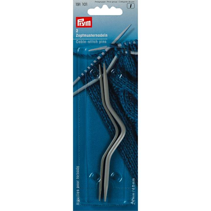 Cable-stitch needles, 2.50 + 4.00mm, grey