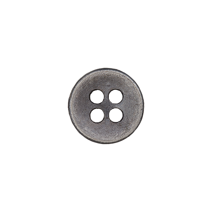 Metal Four-Hole Button 9mm silver