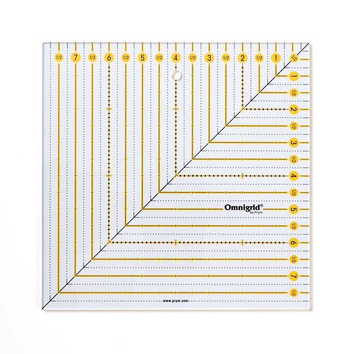 Patchwork ruler square 8 x 8 inch