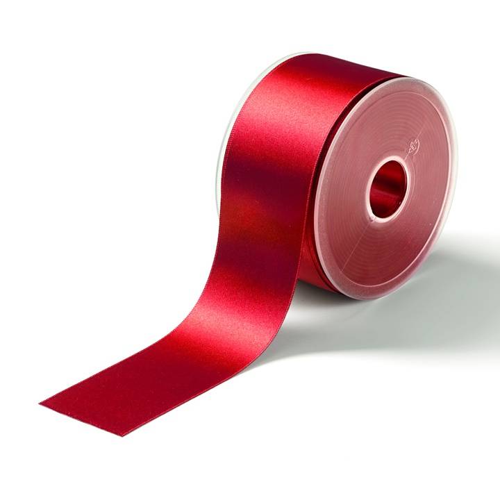 Satin ribbon, 50mm, dark red