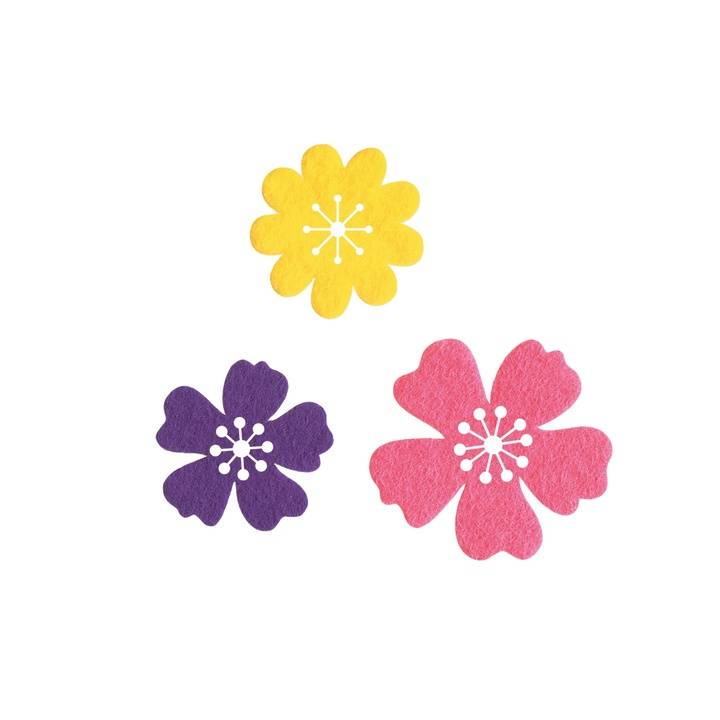 Applikation selbstklebend/aufbügelbar Blumen bunt