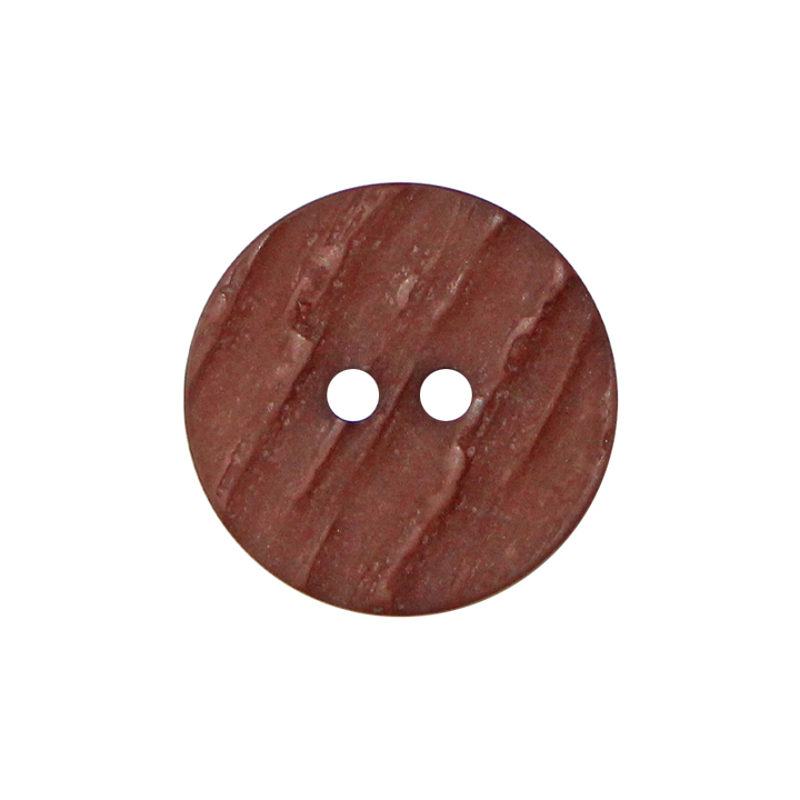 Coat/polyester button 2-holes, 25mm, medium brown