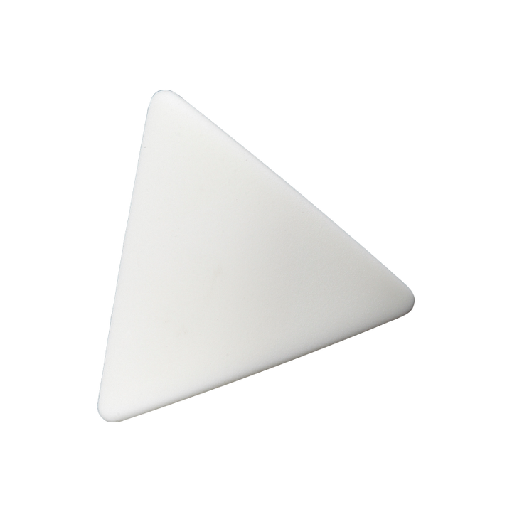 Polyesterknopf Öse, Dreieck, 19mm, weiß