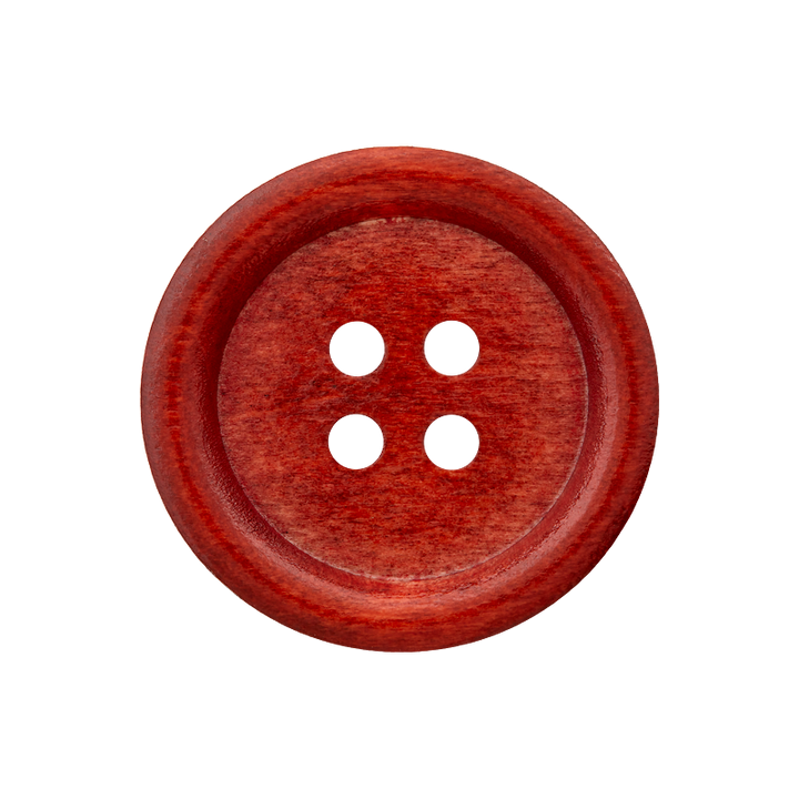 Wood button 4-holes, 23mm, medium brown