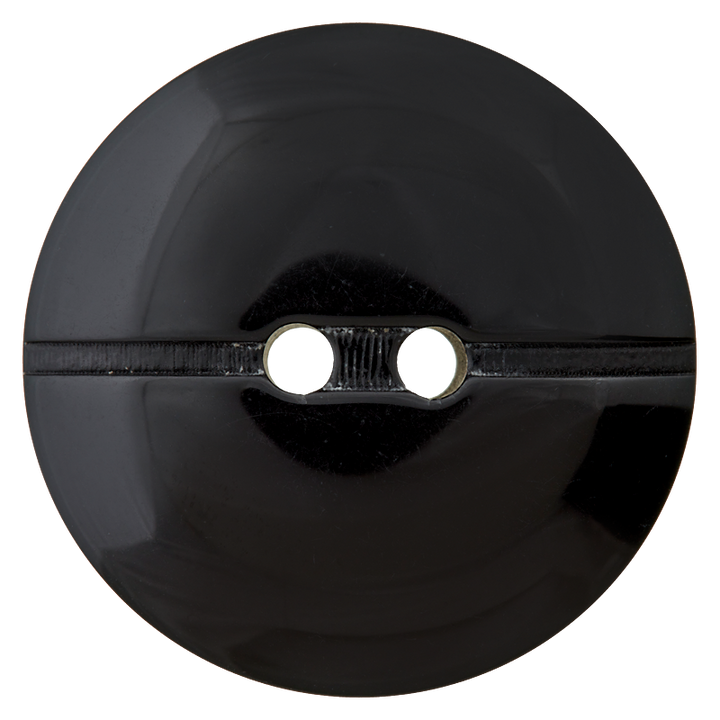 Polyesterknopf 2-Loch, 34mm, schwarz