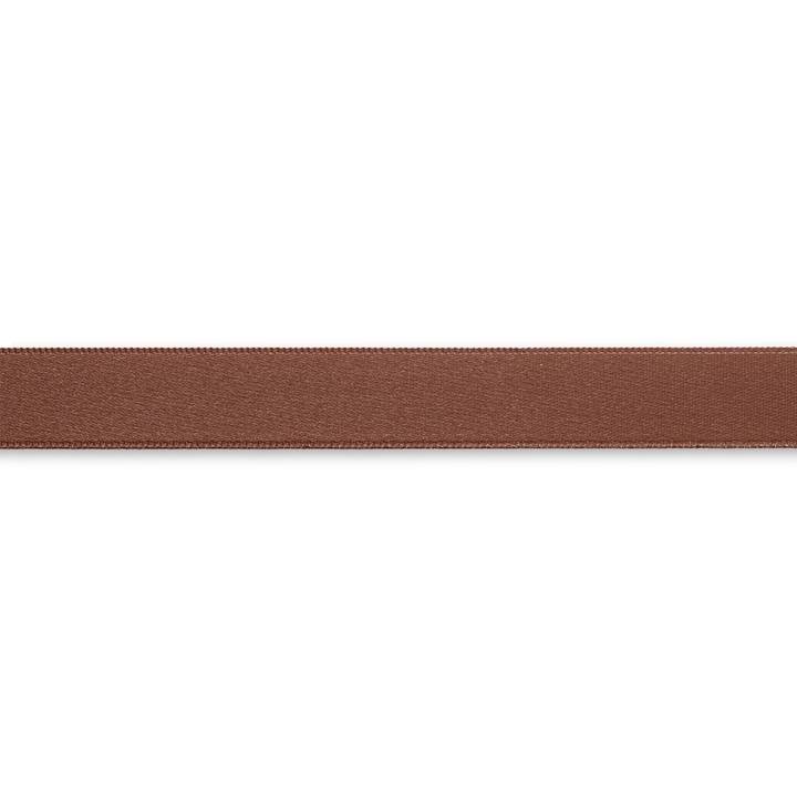 Satin ribbon, 15mm, mid-brown