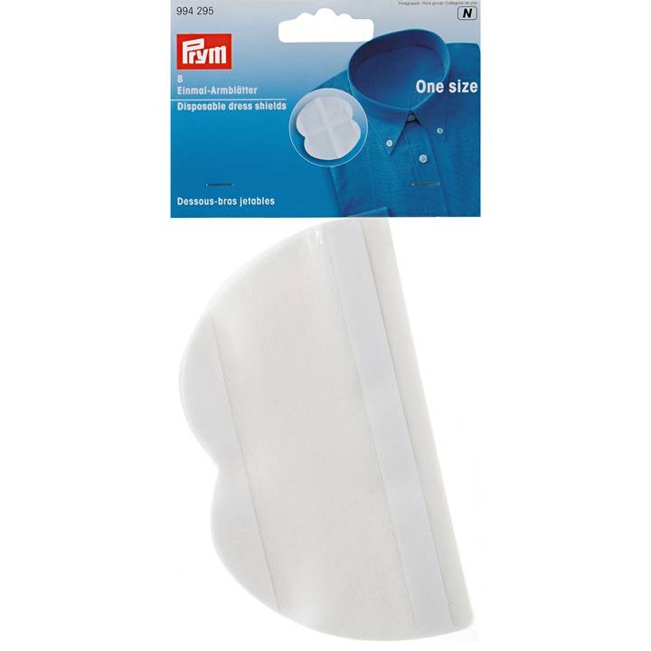 Disposable dress shields, white