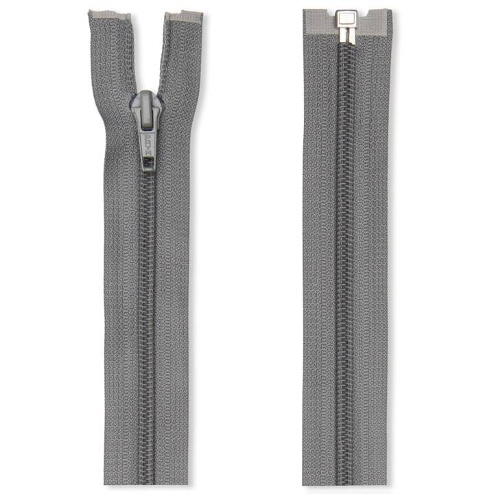 Zip fastener S3 in a film packaging, open-end, 65cm, mid-grey